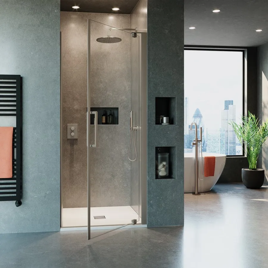 Crosswater OPTIX 10 Pivot Shower Door & Optional Side Panel