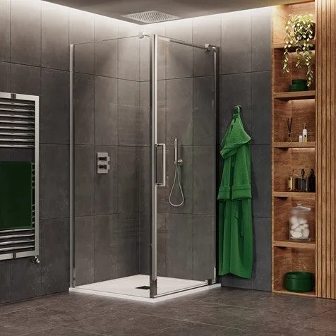 Crosswater OPTIX 10 Pivot Shower Door & Optional Side Panel