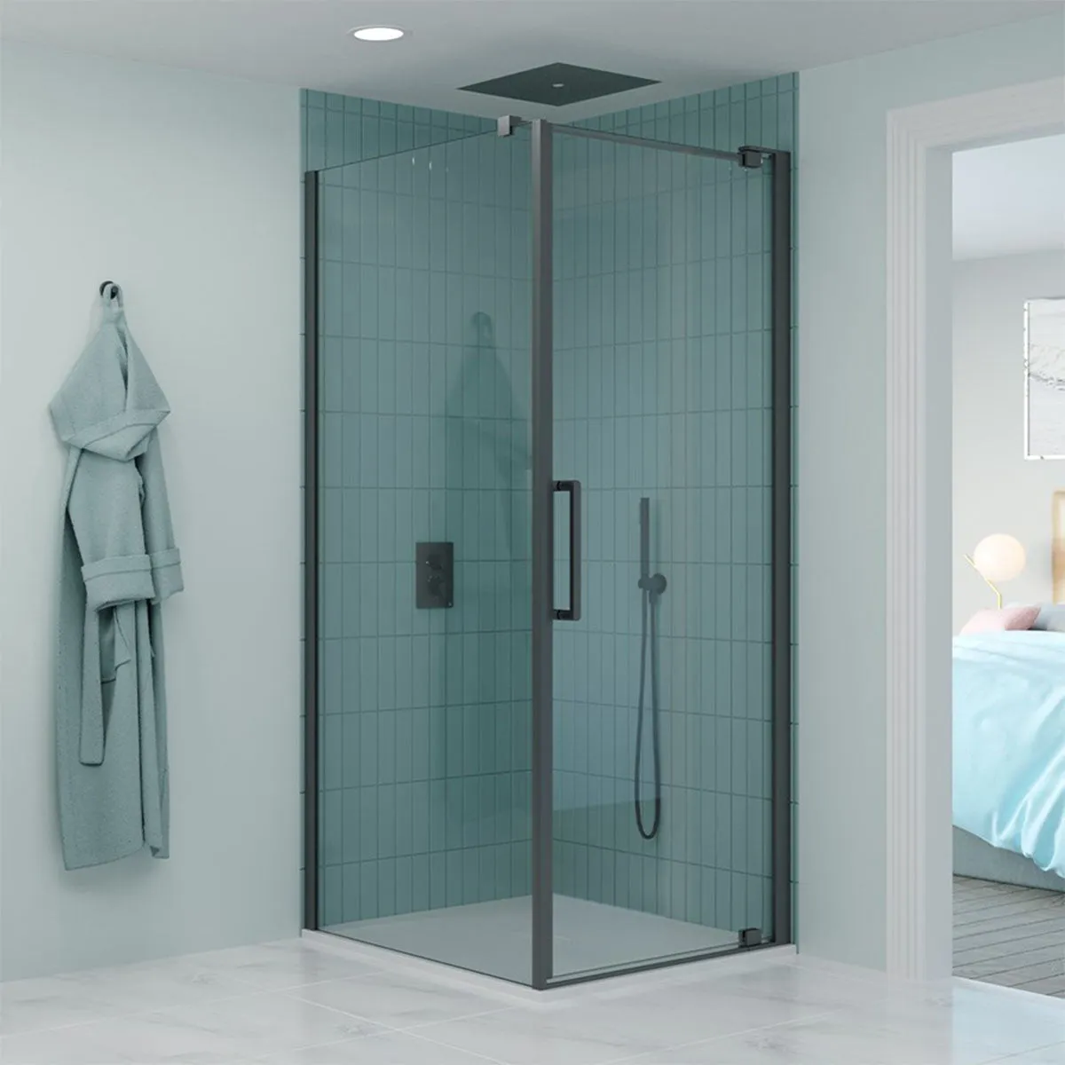 Crosswater OPTIX 10 Pivot Shower Door & Optional Side Panel