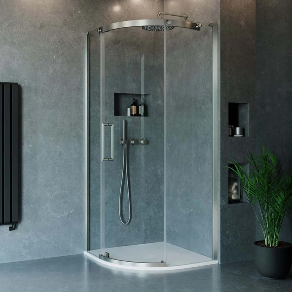 Crosswater OPTIX 10 Quadrant Shower Door - 900mm