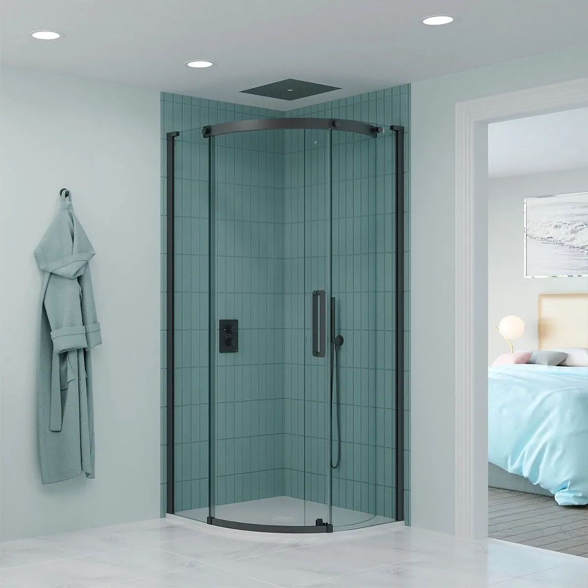 Crosswater OPTIX 10 Quadrant Shower Door - 900mm