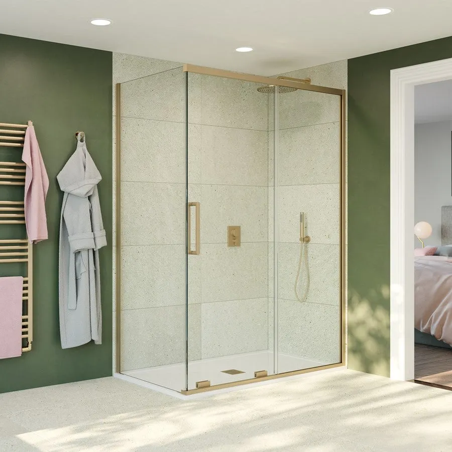 Crosswater OPTIX 10 Single Sliding Shower Door & Optional Side Panel