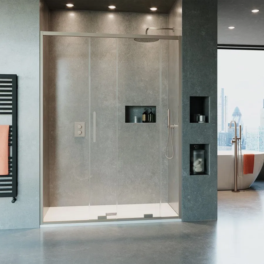 Crosswater OPTIX 10 Single Sliding Shower Door & Optional Side Panel