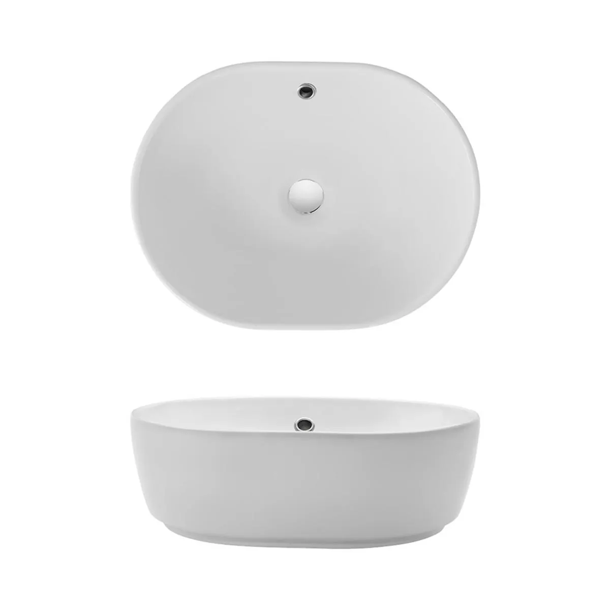 Crosswater Pearl Countertop Basin Gloss White