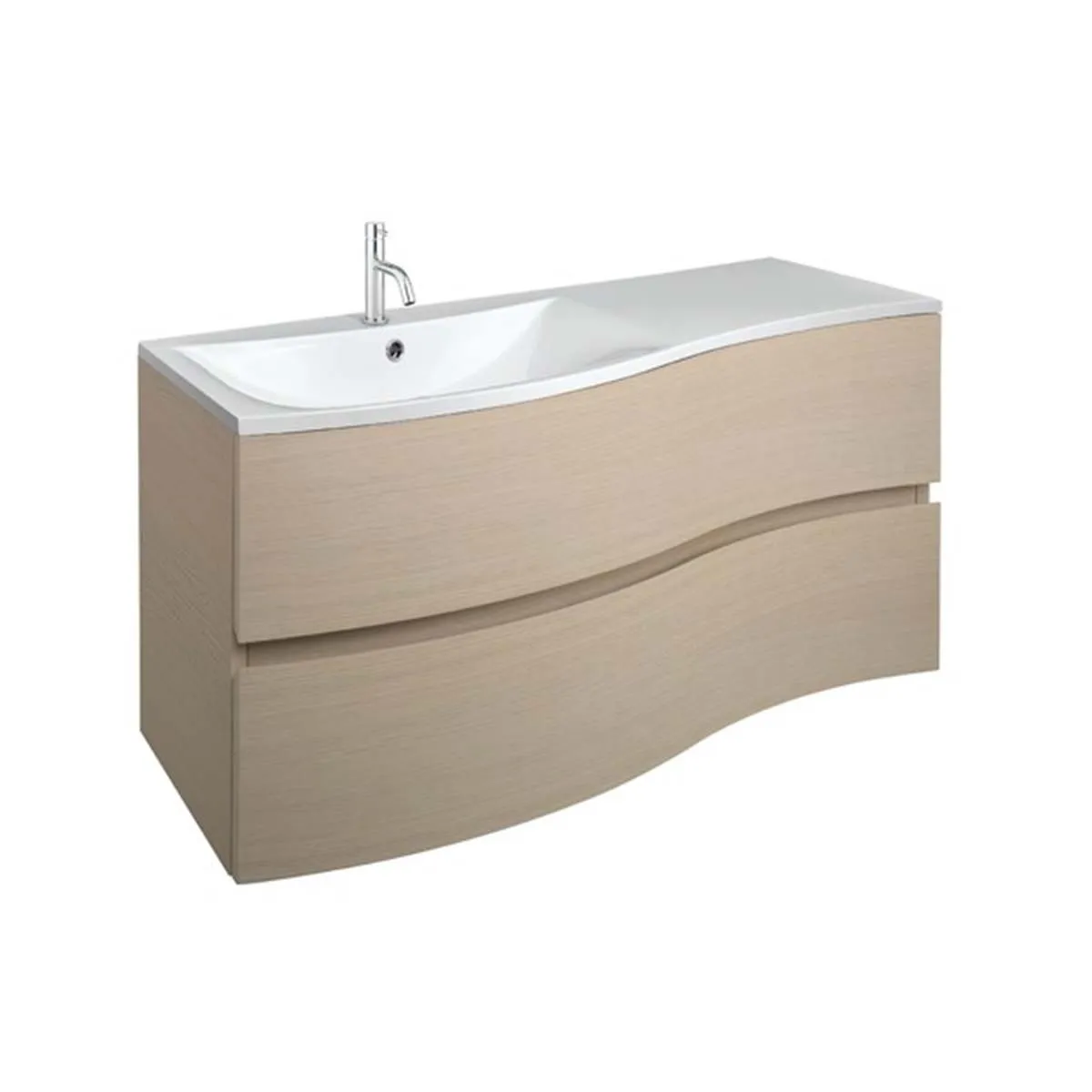 Crosswater Svelte 1000 Double Drawer Wall Hung Vanity Unit With Cast Mineral Marble Basin