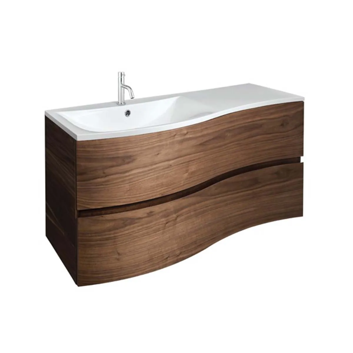 Crosswater Svelte 1000 Double Drawer Wall Hung Vanity Unit With Cast Mineral Marble Basin
