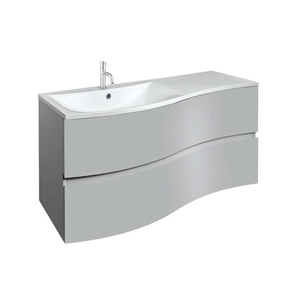 Crosswater Svelte 1000 Double Drawer Wall Hung Vanity Unit With Cast Mineral Marble Basin