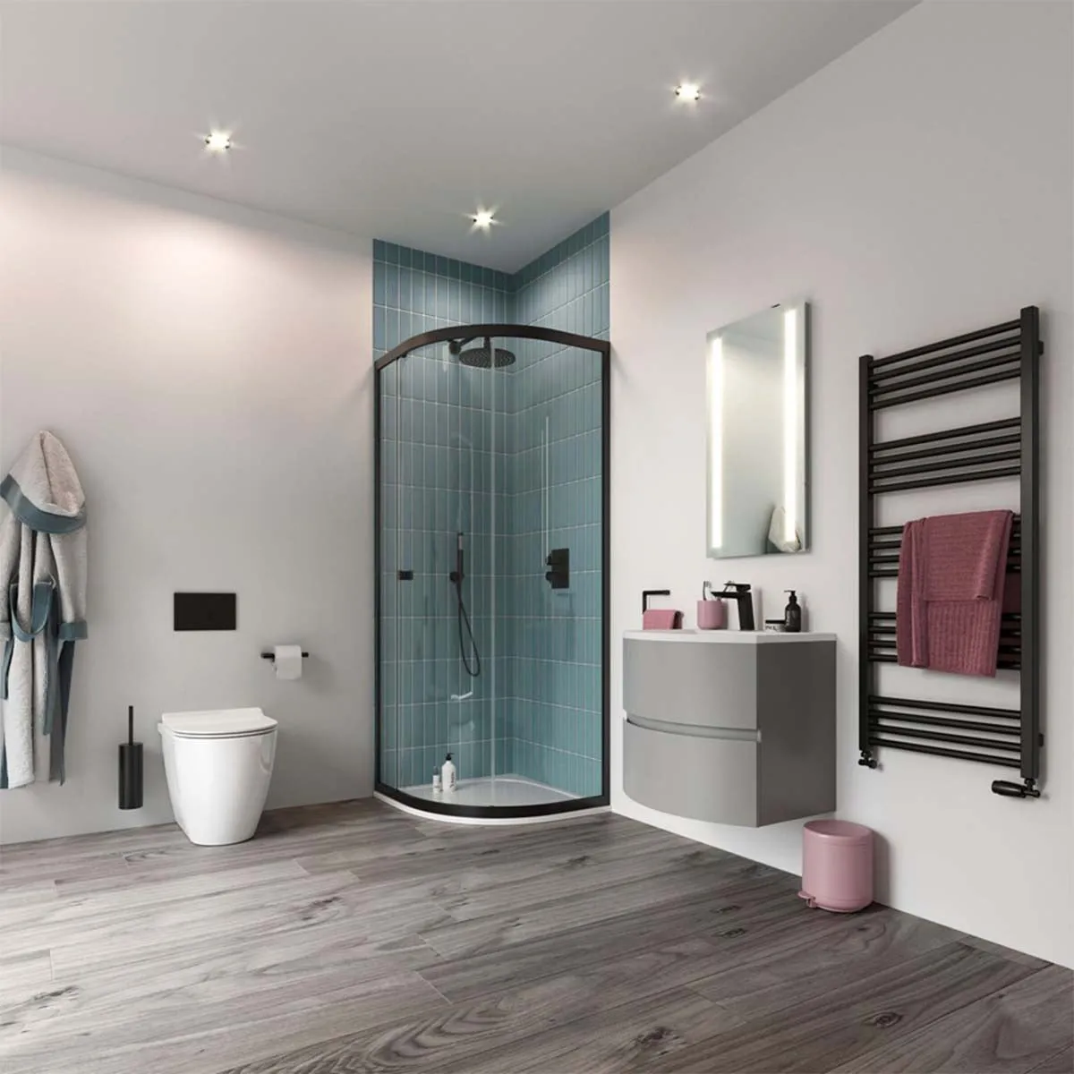 Crosswater Svelte 2-Drawer Wall Hung Vanity Unit With Cast Mineral Marble Basin