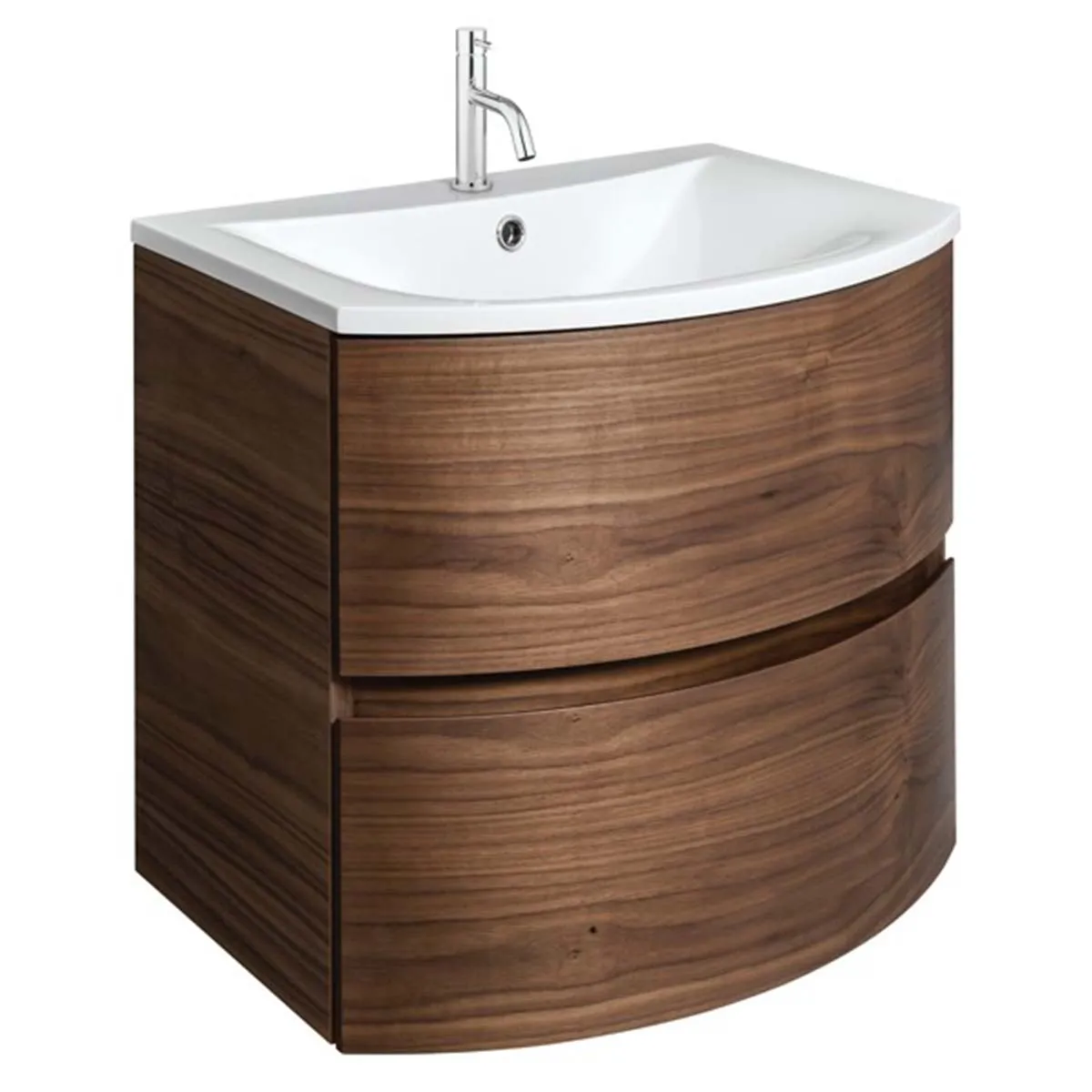 Crosswater Svelte 2-Drawer Wall Hung Vanity Unit With Cast Mineral Marble Basin