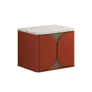 Crosswater Tambour Wall Mounted Vanity Unit With Marble Effect Worktop - Soft Clay