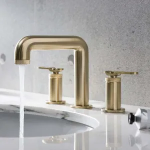 Crosswater Union 3 Hole Deck Mounted Basin Mixer Tap with Lever Handles