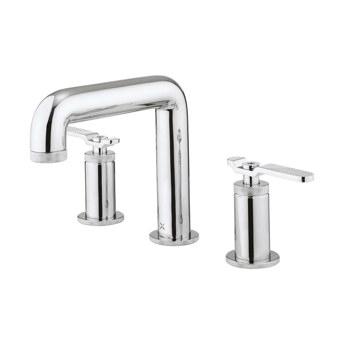 Crosswater Union 3 Hole Deck Mounted Basin Mixer Tap with Lever Handles