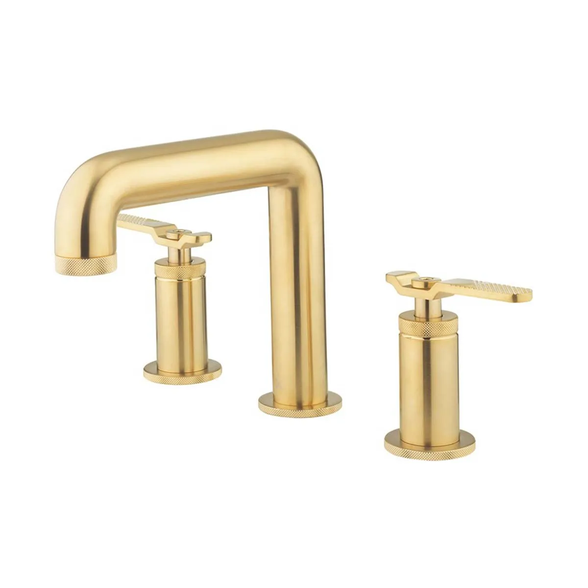 Crosswater Union 3 Hole Deck Mounted Basin Mixer Tap with Lever Handles