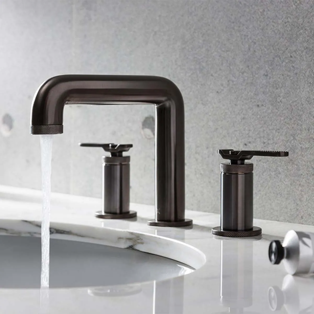 Crosswater Union 3 Hole Deck Mounted Basin Mixer Tap with Lever Handles