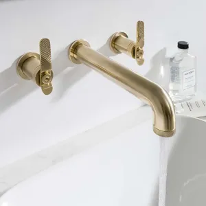 Crosswater Union 3 Hole Wall Mounted Basin Mixer Tap with Lever Handles