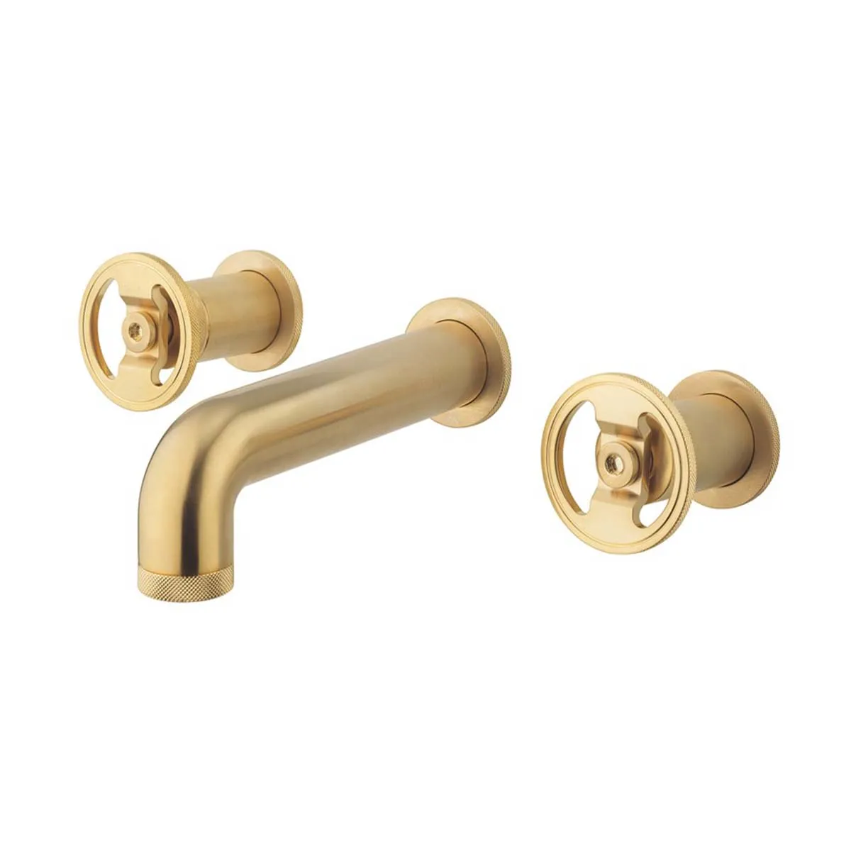 Crosswater Union 3 Hole Wall Mounted Basin Mixer Tap with Wheel Handles