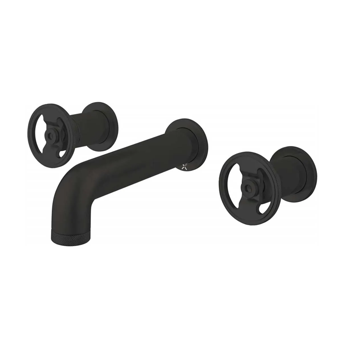 Crosswater Union 3 Hole Wall Mounted Basin Mixer Tap with Wheel Handles