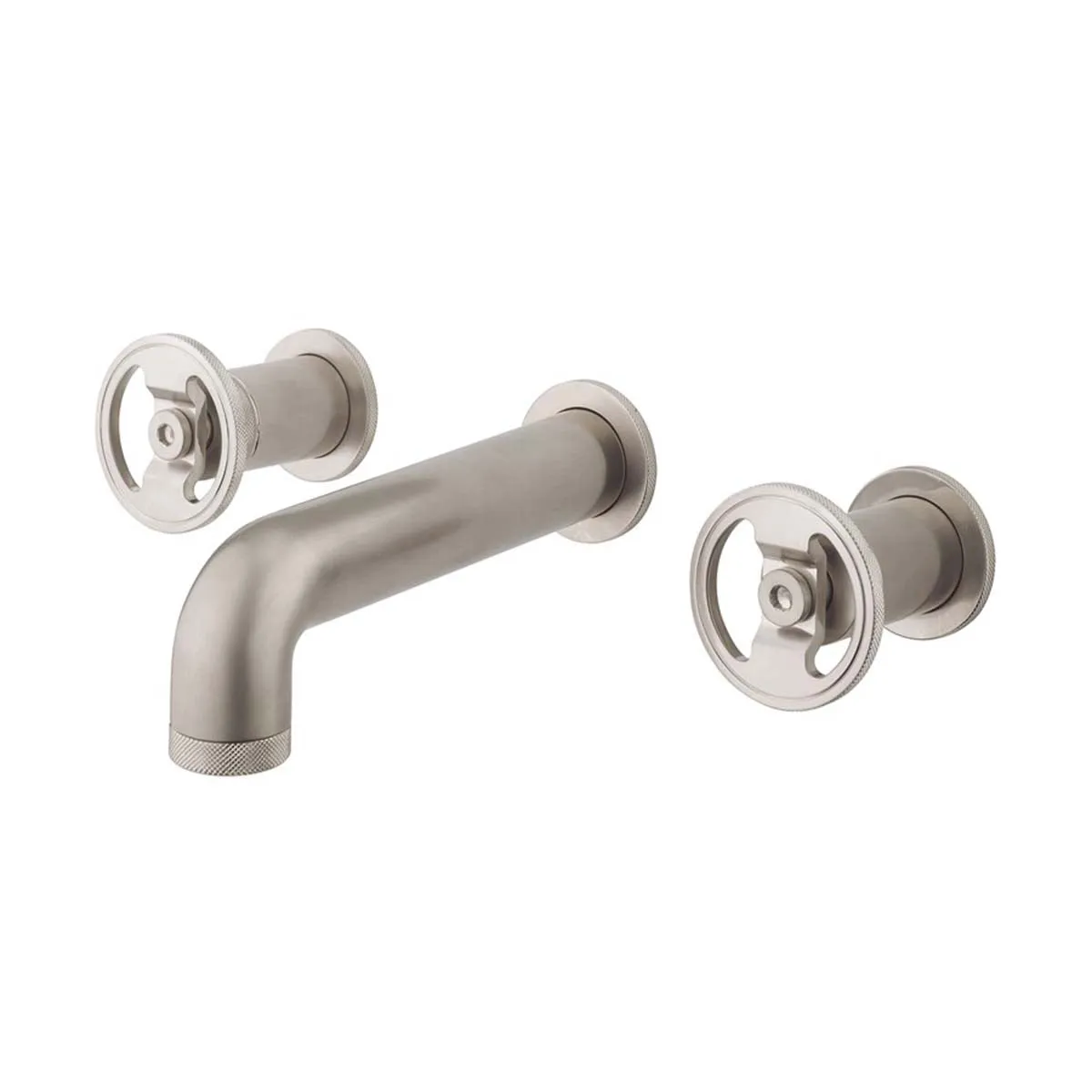 Crosswater Union 3 Hole Wall Mounted Basin Mixer Tap with Wheel Handles