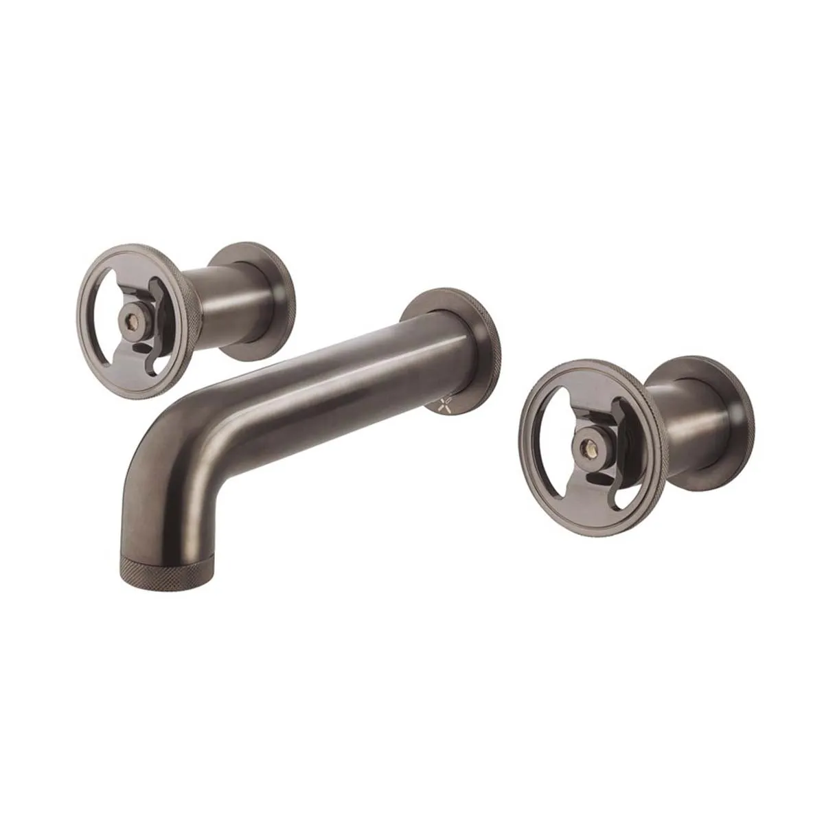 Crosswater Union 3 Hole Wall Mounted Basin Mixer Tap with Wheel Handles