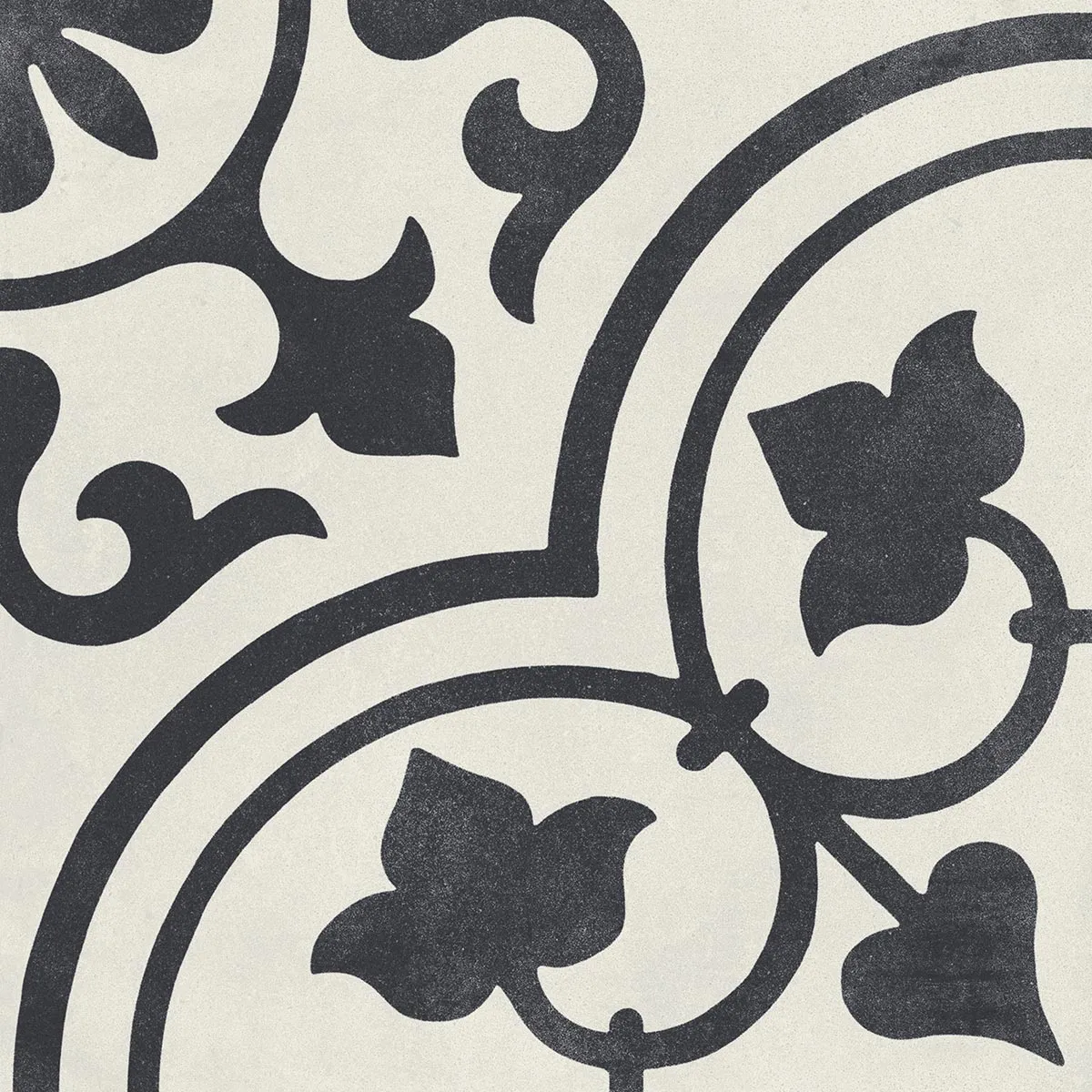 Cuban White Ornate Porcelain Tile 22x22cm Matt