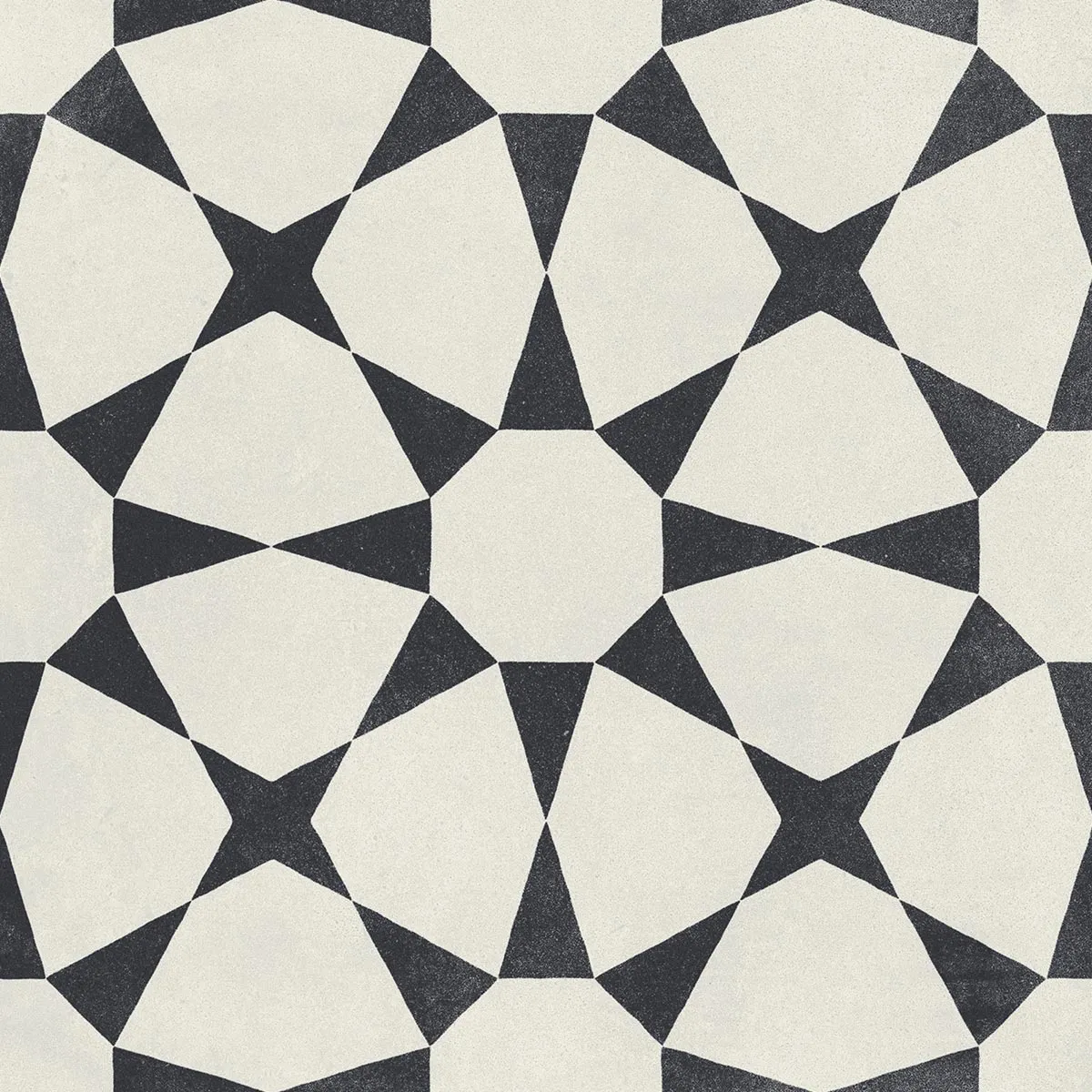 Cuban White Star Porcelain Tile 22x22cm Matt