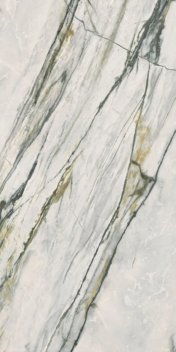 Deluxe Calacatta Green 3D Marble Effect Porcelain Tile 60x120cm Matt