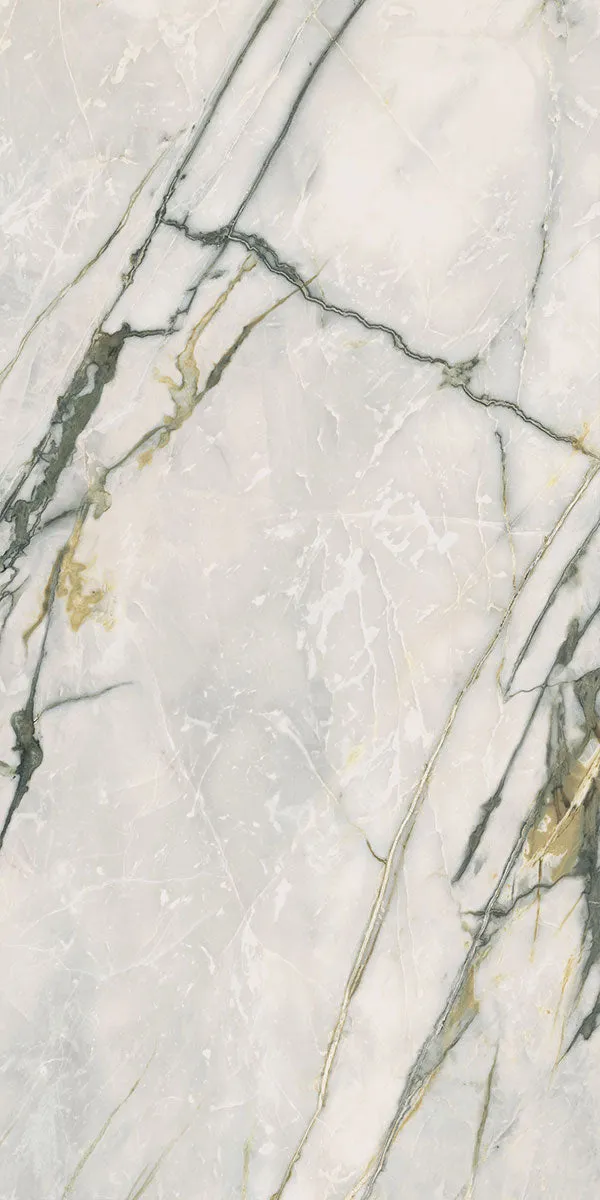 Deluxe Calacatta Green 3D Marble Effect Porcelain Tile 60x120cm Matt