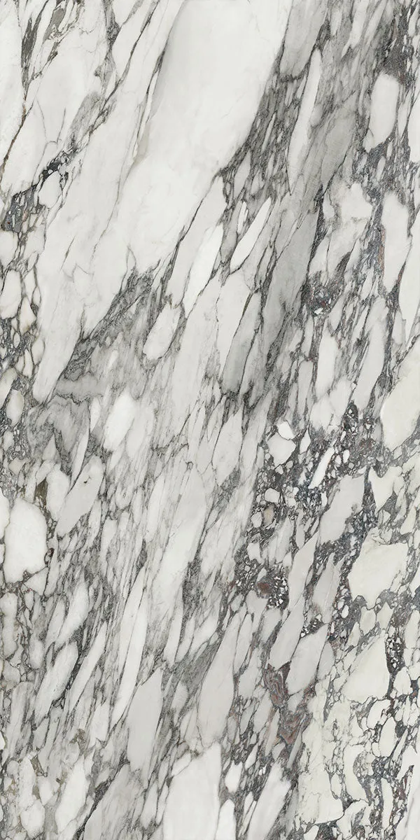 Deluxe Calacatta Macchia Vecchia Marble Effect Porcelain Tile 60x120cm Gloss