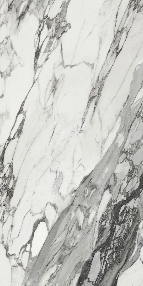 Deluxe Calacatta Macchia Vecchia Marble Effect Porcelain Tile 60x120cm Gloss
