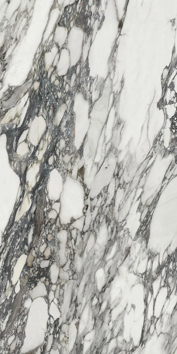 Deluxe Calacatta Macchia Vecchia Marble Effect Porcelain Tile 60x120cm Gloss