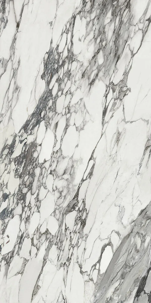 Deluxe Calacatta Macchia Vecchia Marble Effect Porcelain Tile 60x120cm Gloss