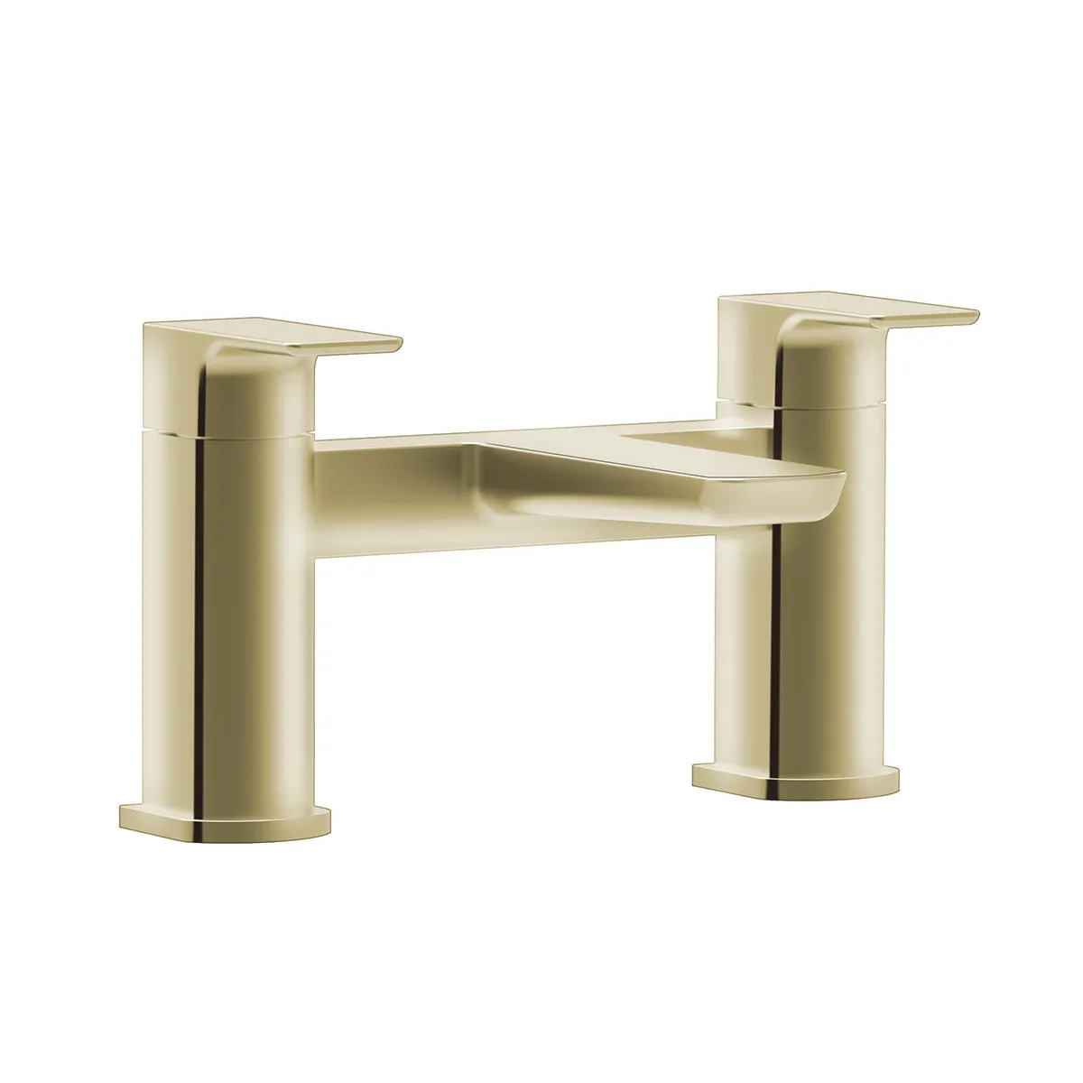 Deluxe Camden Deck Mounted Bath Filler - Brushed Brass