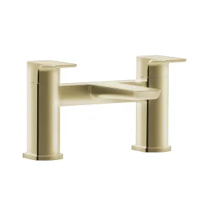 Deluxe Camden Deck Mounted Bath Filler - Brushed Brass