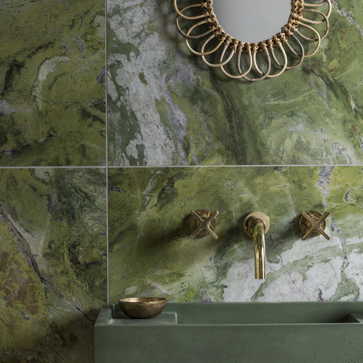 Deluxe Emerald Marble Effect Porcelain Tile 60x120cm Polished