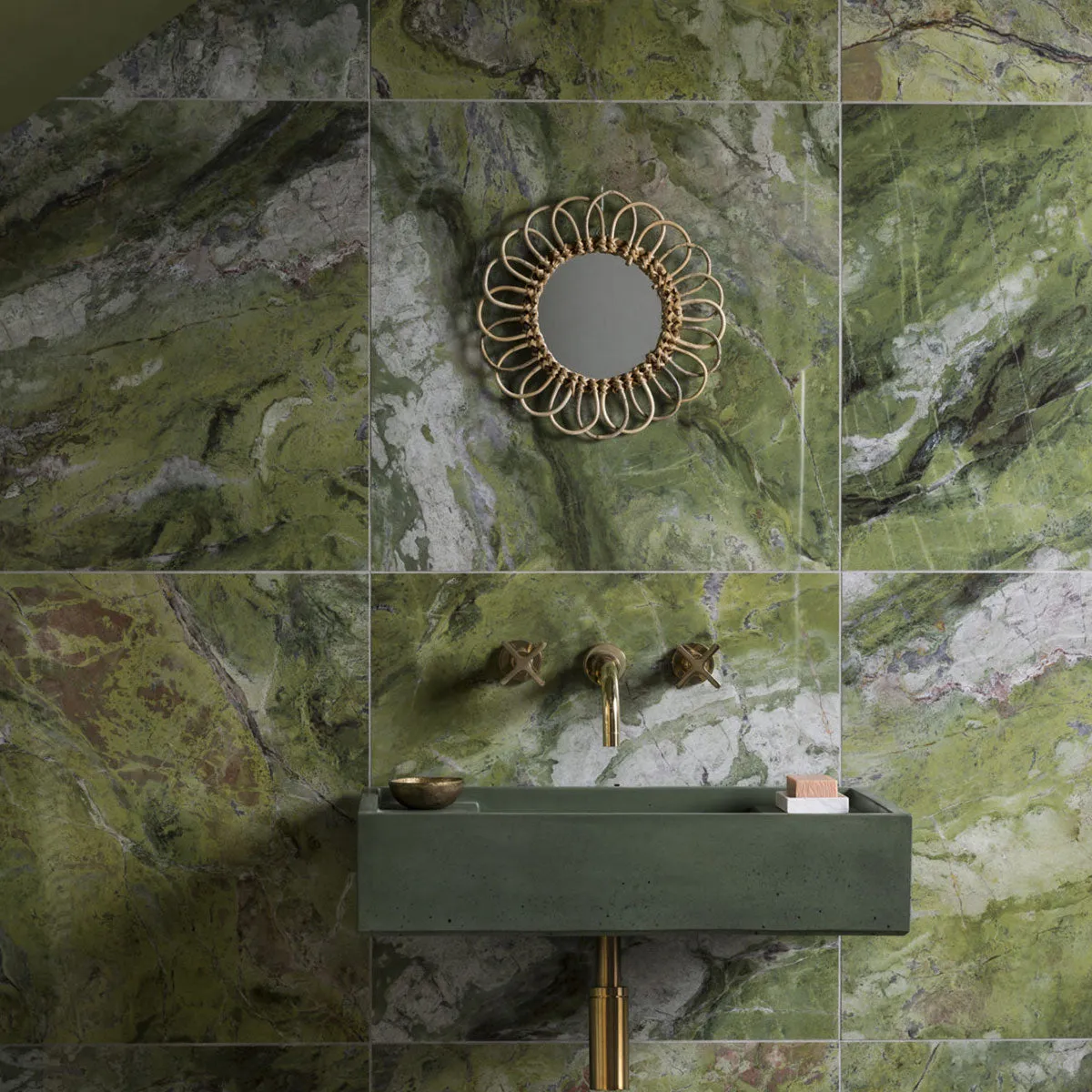 Deluxe Emerald Marble Effect Porcelain Tile 60x120cm Polished