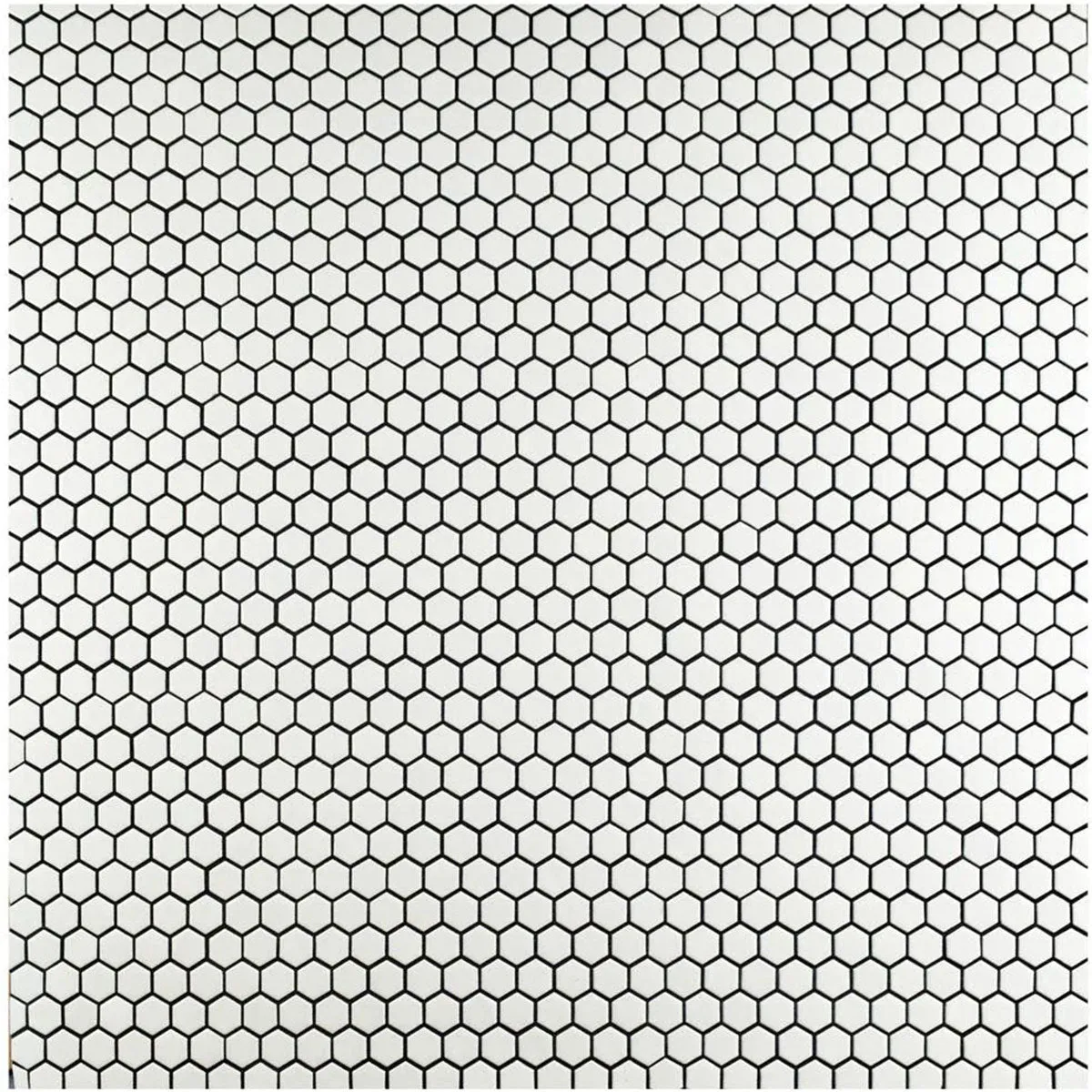 Deluxe Flower White Hexagon Porcelain Mosaic Tile 25x29cm Matt