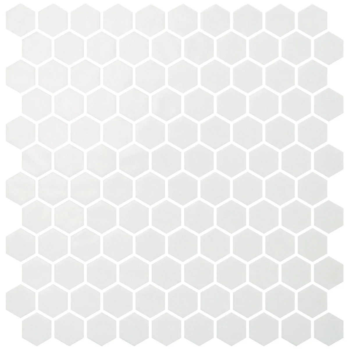 Deluxe Flower White Hexagon Porcelain Mosaic Tile 25x29cm Matt