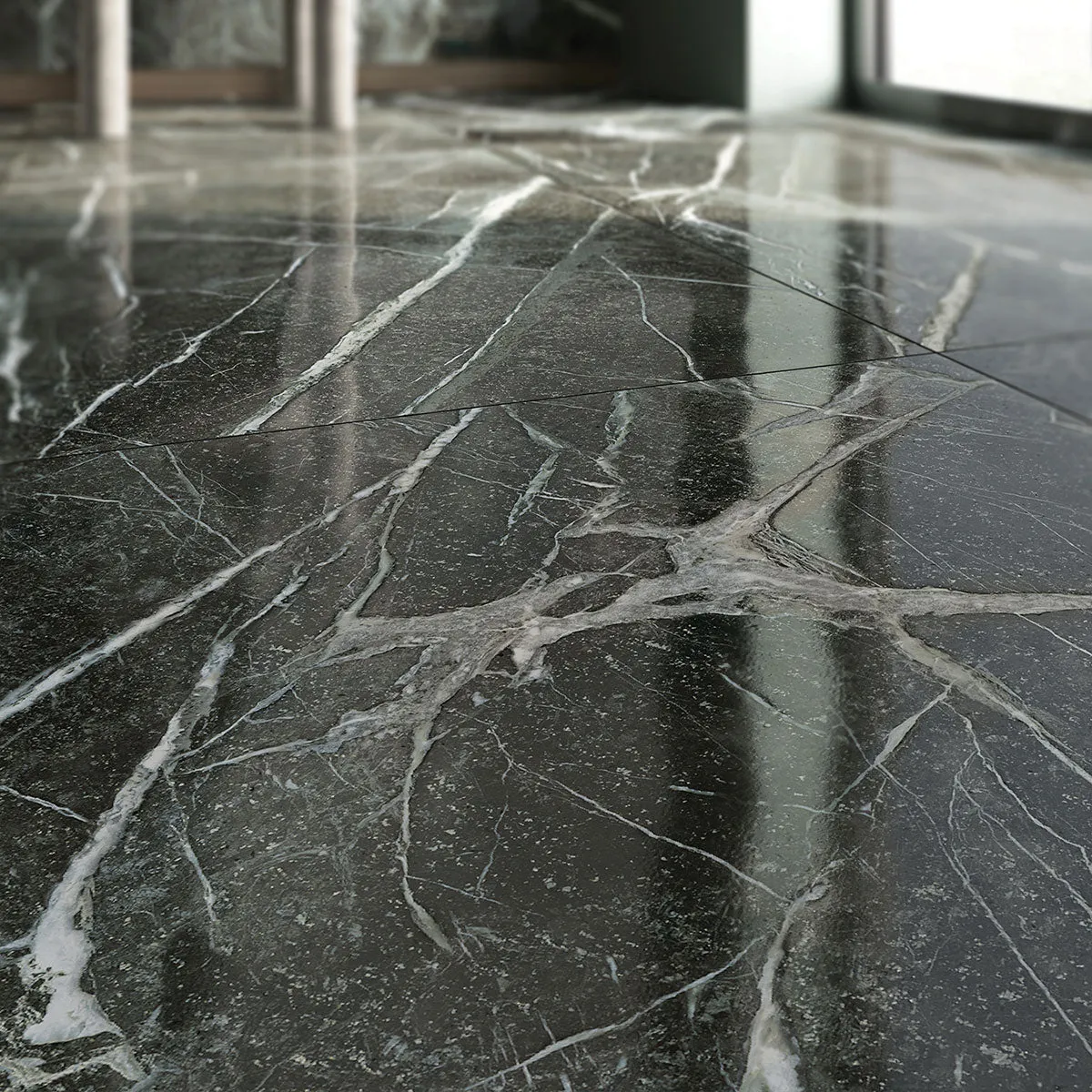 Deluxe Irish Green 3D Marble Effect Porcelain Tile 60x120cm Matt