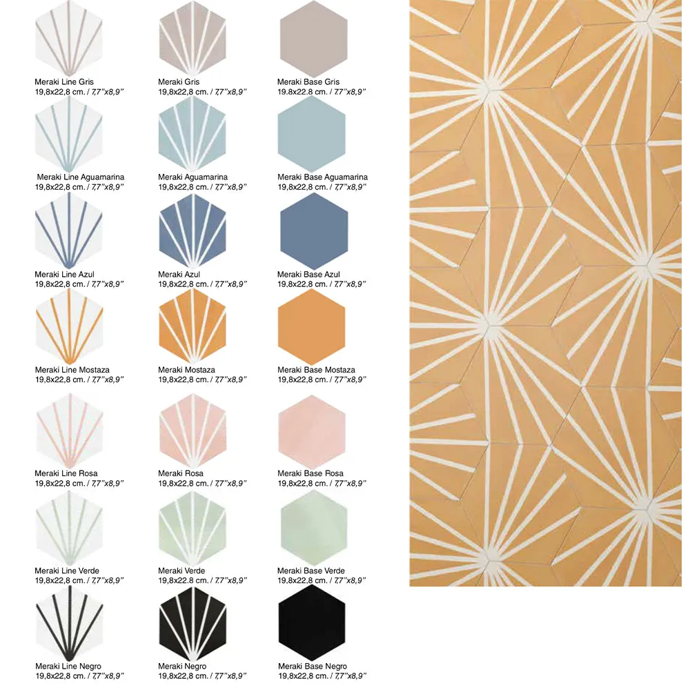 Deluxe Lilypad Base Blanco Hex Porcelain Tile 23x20cm Matt
