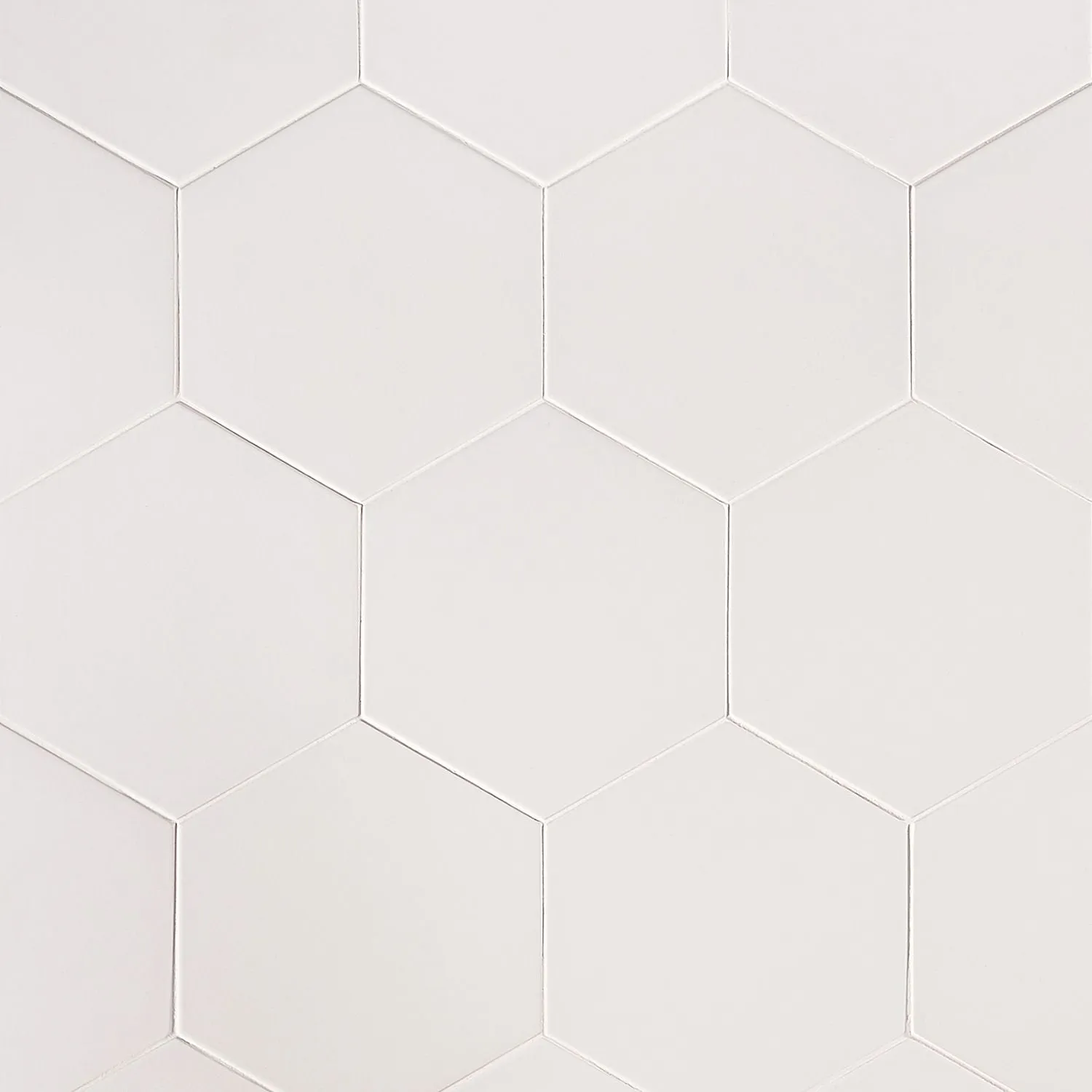 Deluxe Lilypad Base Blanco Hex Porcelain Tile 23x20cm Matt
