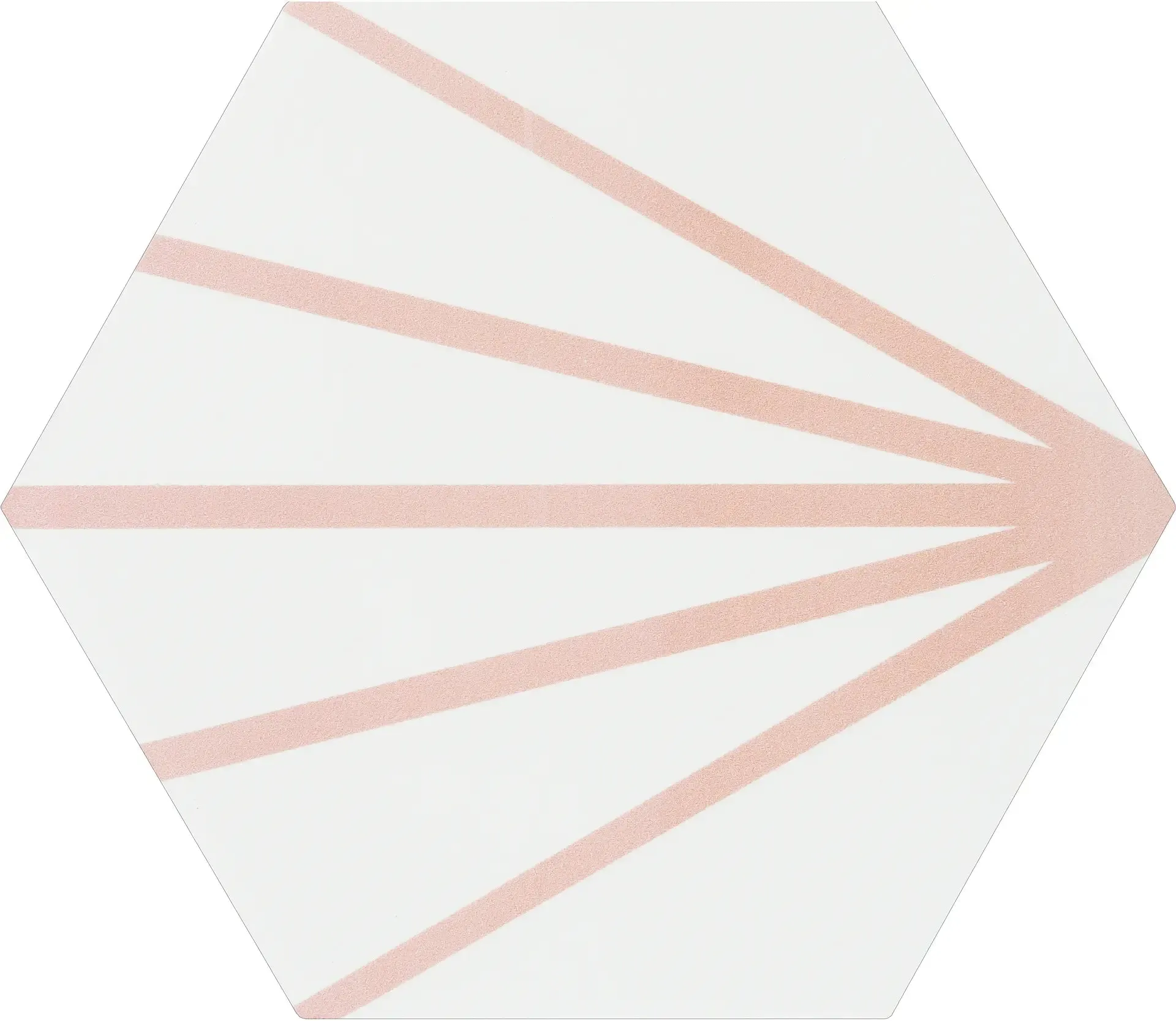 Deluxe Lilypad Line Rosa Hex Porcelain Tile 23x20cm Matt