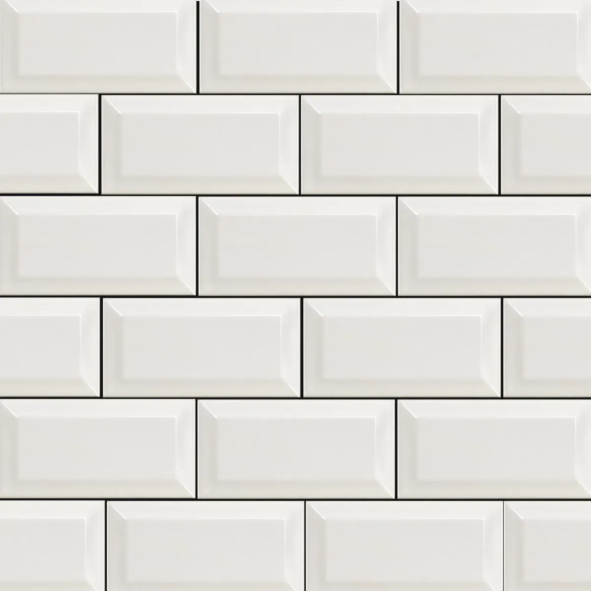 Deluxe Mini Metro Bevelled Edge Wall Tile Gloss 7.5x15cm