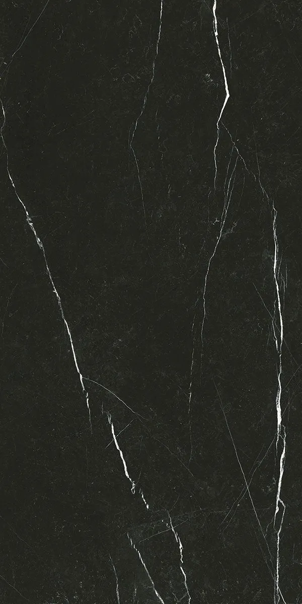 Deluxe Nero Marquinia Marble Effect Porcelain Tile 60x120cm Matt