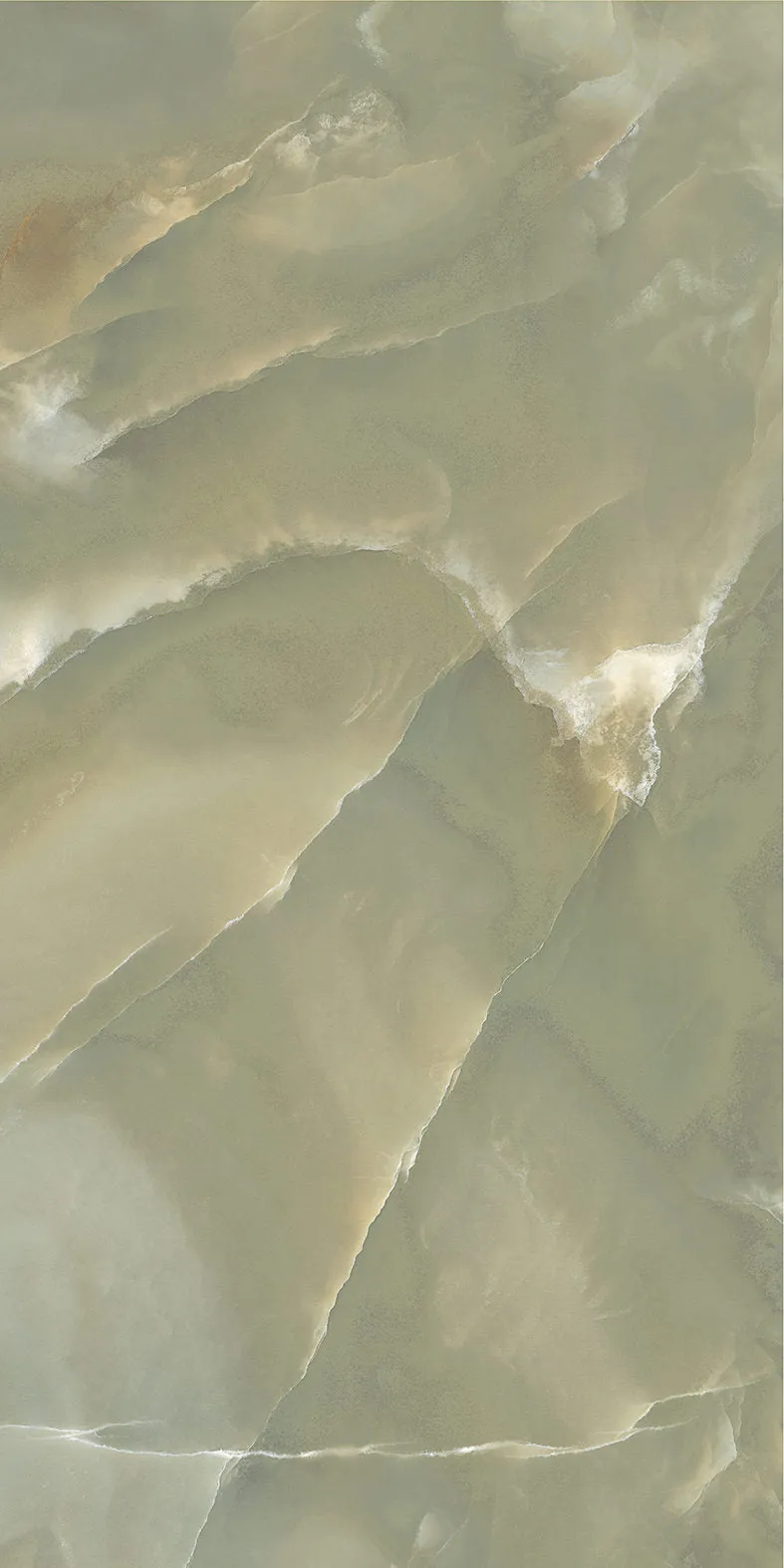 Deluxe Onyx Green Marble Effect Porcelain Tile 60x120cm Gloss
