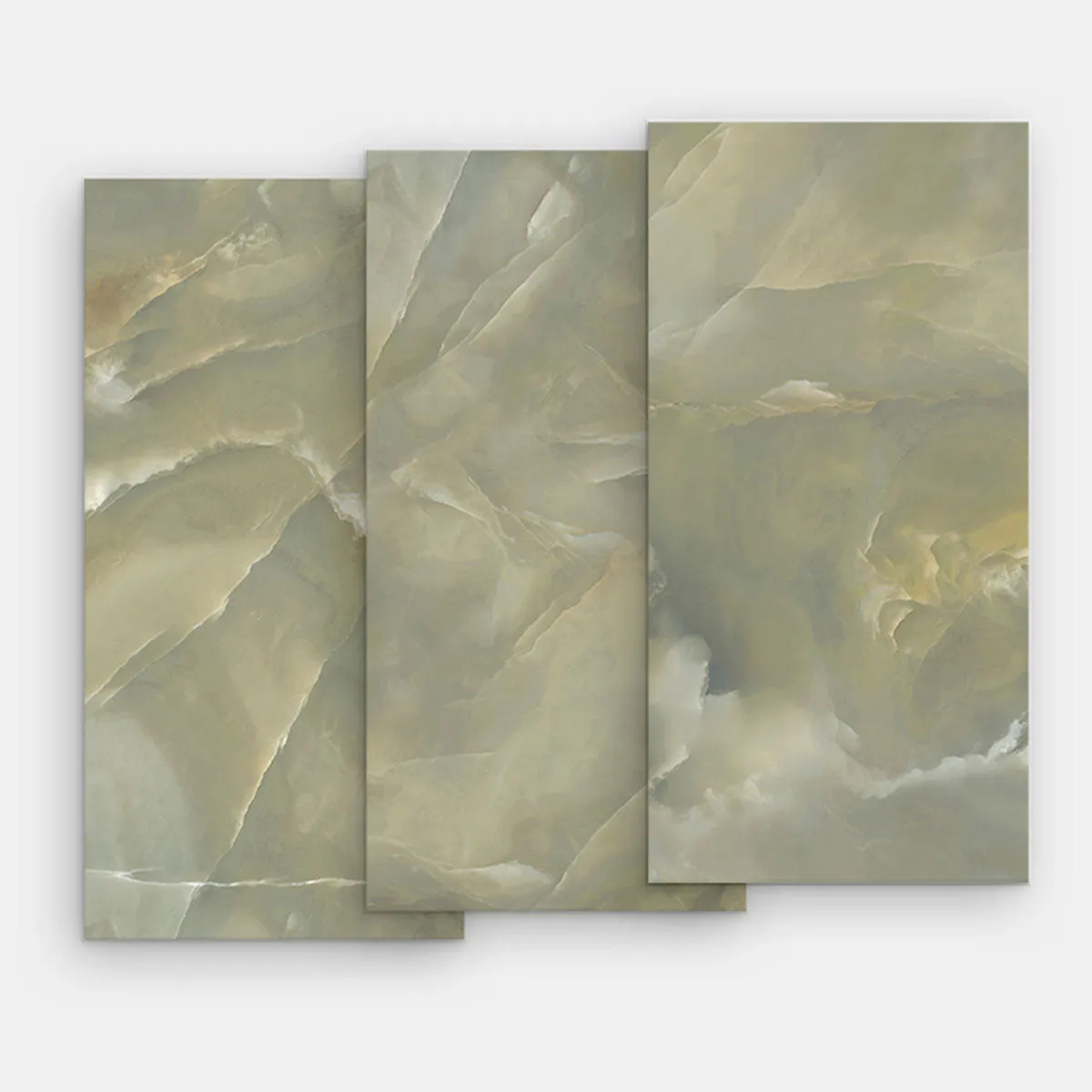 Deluxe Onyx Green Marble Effect Porcelain Tile 60x120cm Gloss