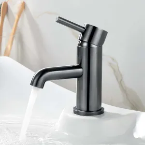 Deluxe Pembroke Basin Mixer With Click-Clack Waste - Gun Metal
