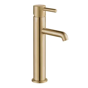 Deluxe Pembroke Tall Basin Mixer - Brushed Brass