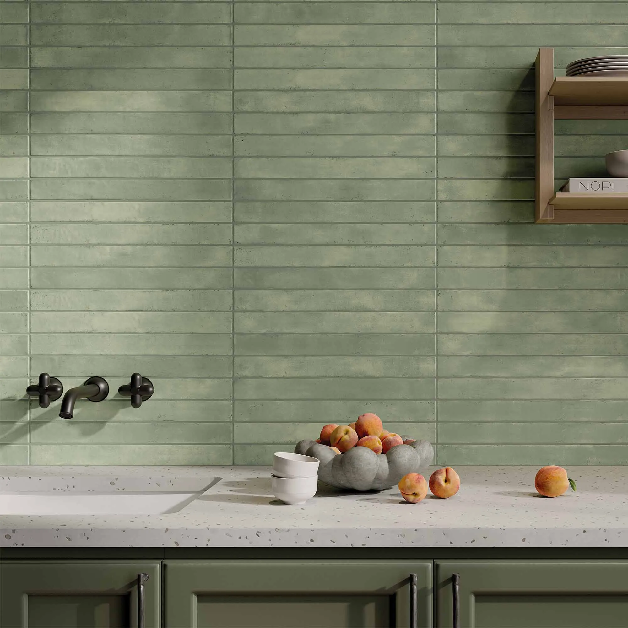 Denver Aquamarine Porcelain Tile 4.8x45cm Matt