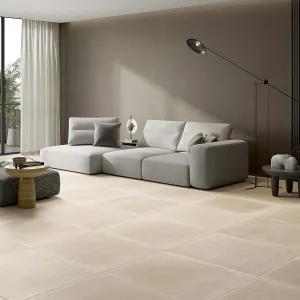 Devon Stone Ivory Antique Effect Porcelain Tile 60x90cm Matt