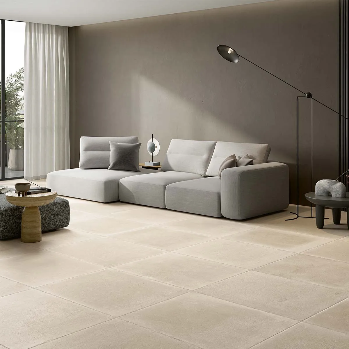 Devon Stone Ivory Antique Effect Porcelain Tile 60x90cm Matt